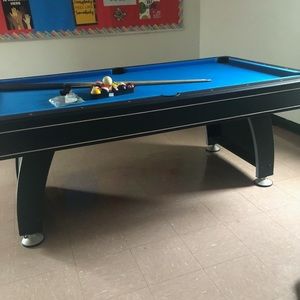 Pool table and everything that comes with.
